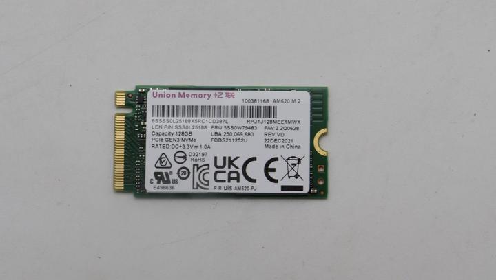Immagine prodotto Lenovo 128GB M.2 2242 SSD with PCIe (128 GB, M.2 2242)
