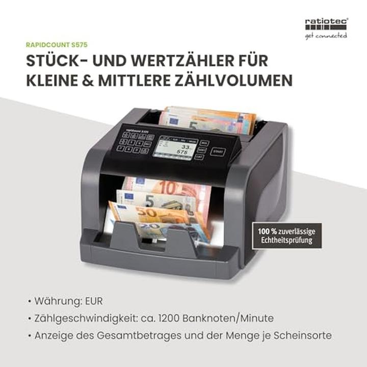 Image du produit ratiotec rapidcount S 575 (Lecteur de billets)