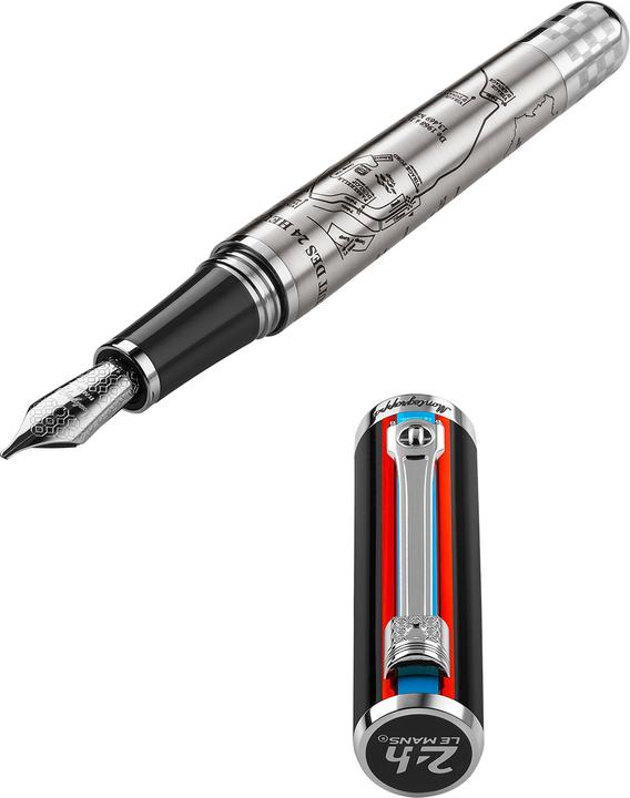 Actual product image Montegrappa Innovation fountain pen F (Silver)