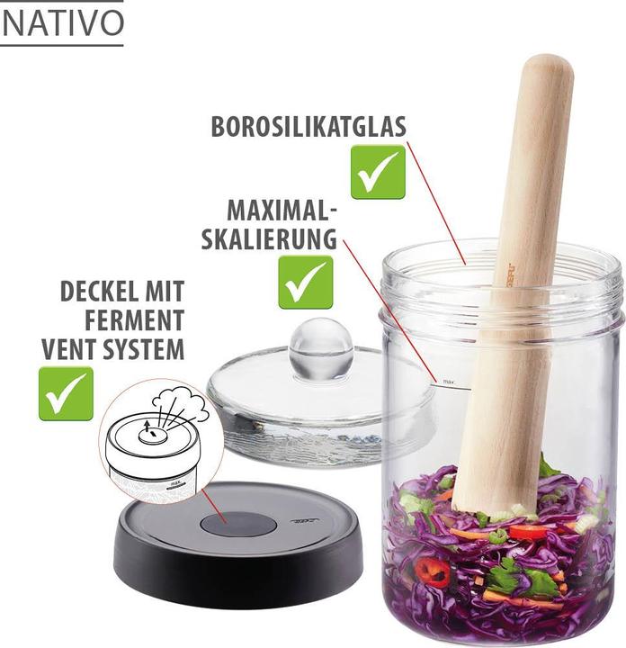 Actual product image GEFU Fermentation jar Nativo (1 pcs., 1 l)