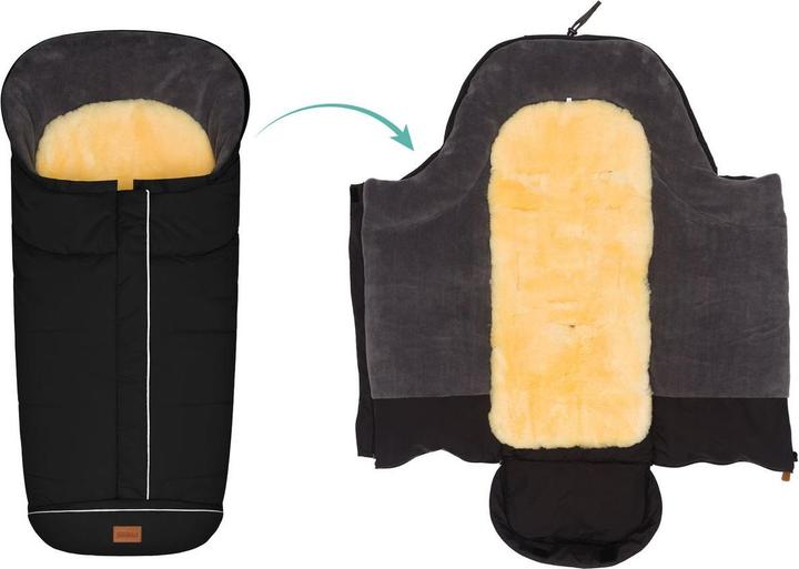 Image du produit Fillikid Fusssäcke für Kinderwagen & Buggys Fleece-Fusssack Nanga mit Lammfellauflage