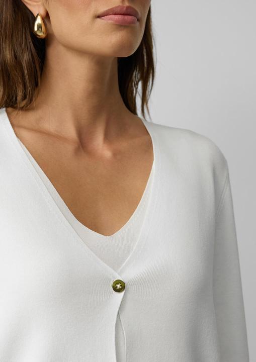 Immagine prodotto S.Oliver Strickjacke Kurzer Feinstrick-Cardigan aus Viskosemix mit Knopf (46)