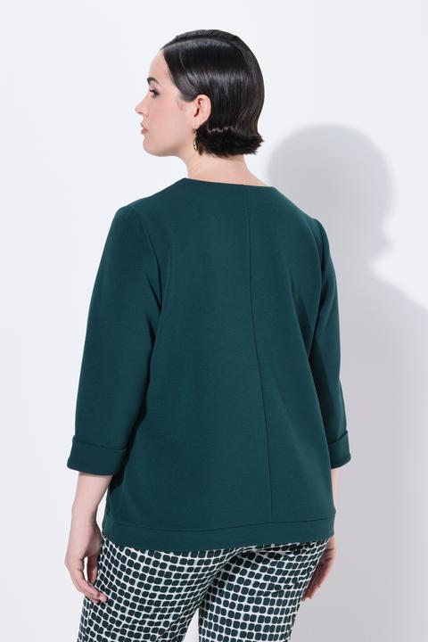 Produktbild Ulla Popken Shirt, Struktur, Rundhalsausschnitt, 3/4-Arm (46, 48)