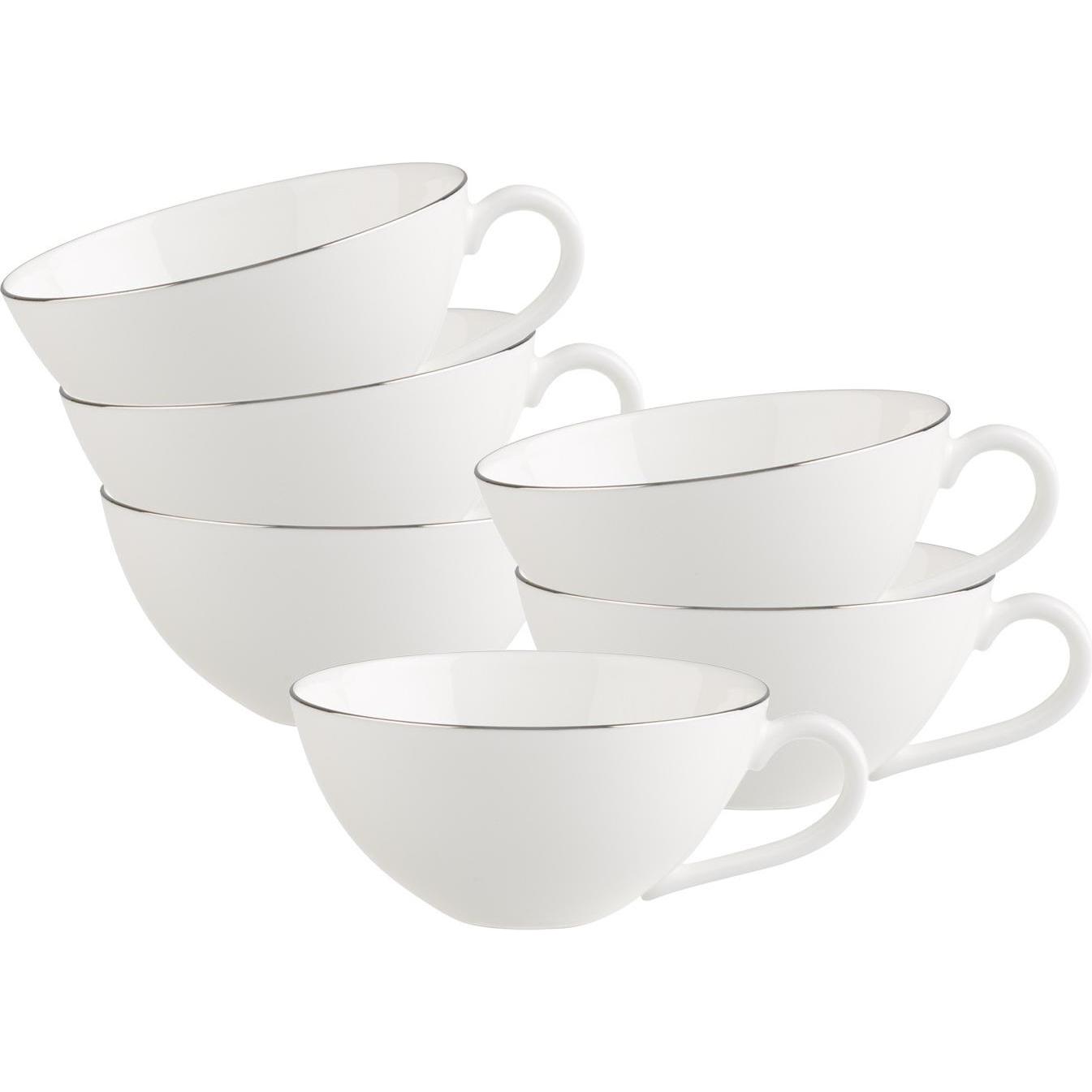 Villeroy & Boch, Tasse, Anmut Platinum No.1 Teetassen (140 ml, 6 x)