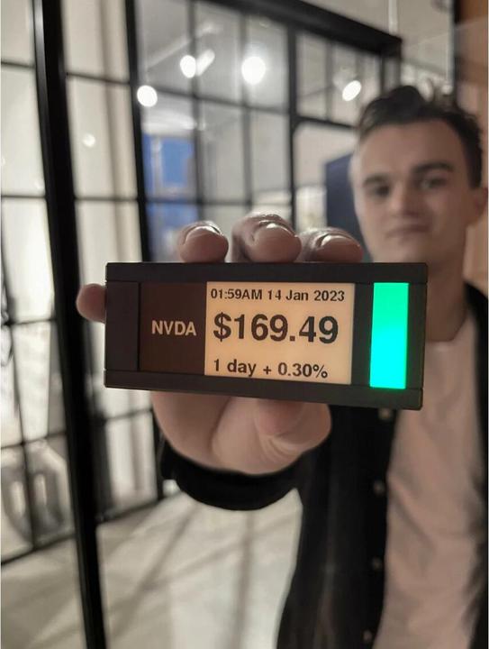 Actual product image TickrMeter Smart display stock ticker