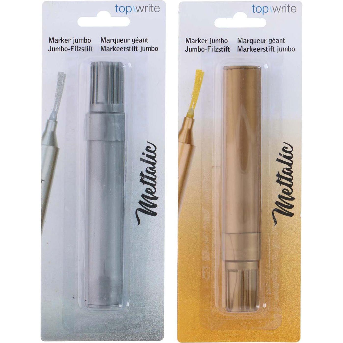 Thumbnail - Craft, Marker, Marker jumbo metallic 2as (Gold, 2 x)