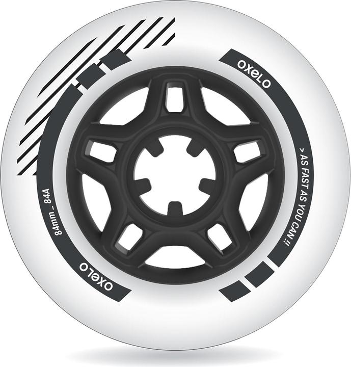 Image du produit Oxelo Roulettes pour patins en ligne 84 mm 84A, lot de 4 (84 mm, 84a)
