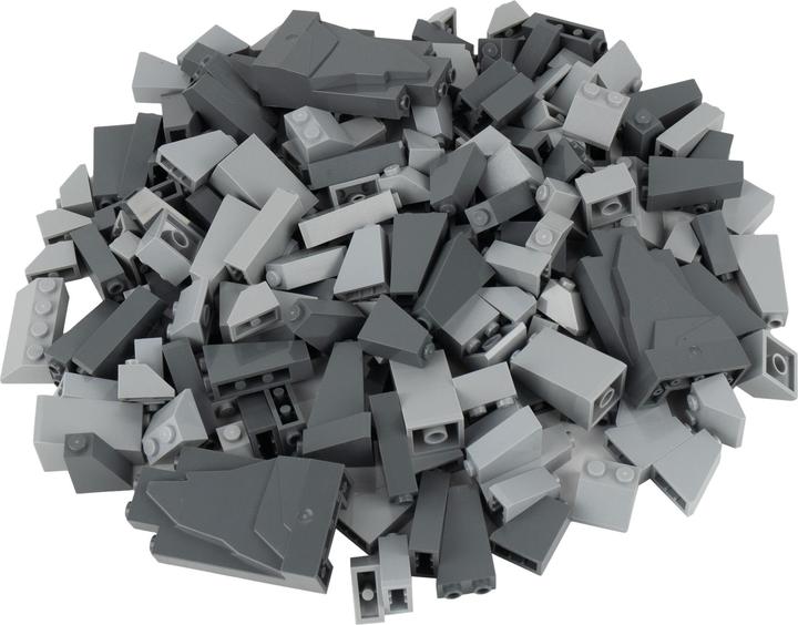LEGO MOC Tuiles gris clair/gris foncé mélangées - Construire montagne/rocher - NOUVEAU! Quantité 2 (LEGO Classic)
