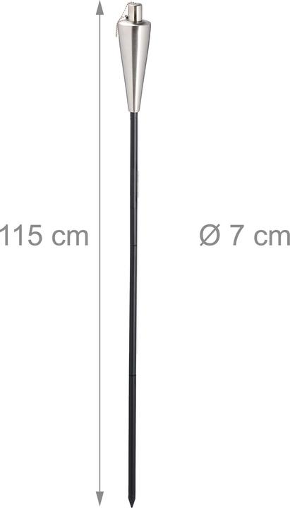 Relaxdays 3x garden torch