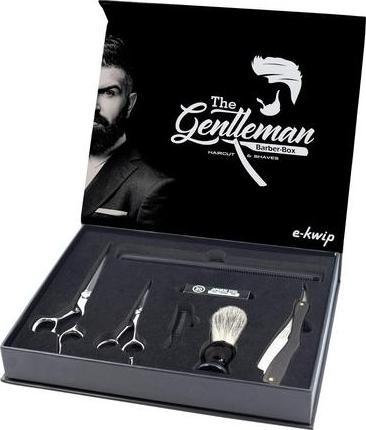Actual product image E-kwip Barber Gentleman Box incl. hair scissors (17.78 cm)