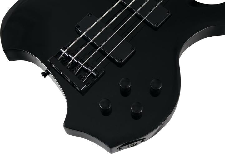 Produktbild Rocktile BattleBone E-Bas mit Humbucker Pickups, Skull Dots Inlays und High-Gloss-Finish (E-Bass)