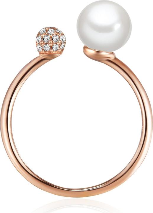 Immagine prodotto Valero Pearls Donna Argento Cubic Zirconia Perla d'acqua dolce coltivata Oro rosa - 10900 (56, 925 Argento)