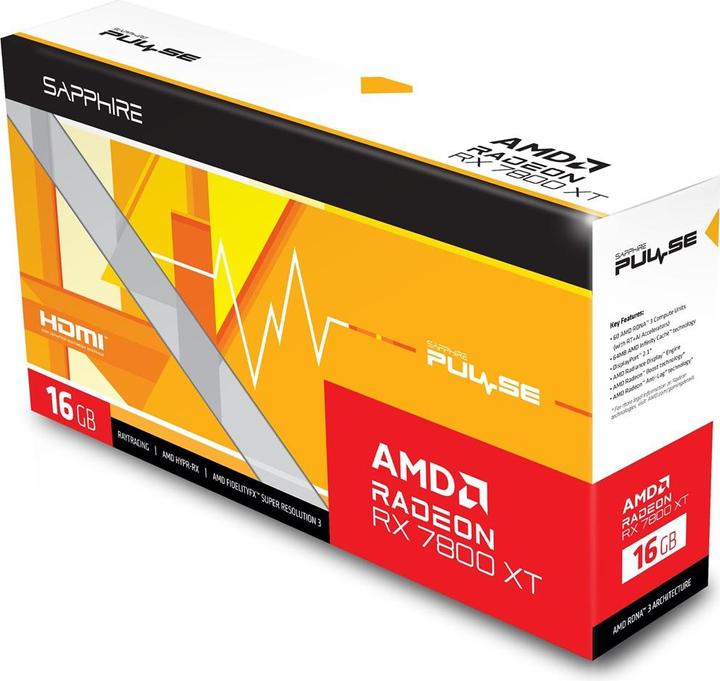 Produktbild Sapphire Pulse Radeon RX 7800 XT Gaming OC (16 GB)