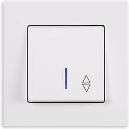 Actual product image Gunsan Eqona changeover switch 2-way switch with lighting flush-mounted white