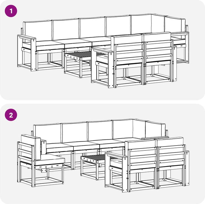 Produktbild vidaXL Outdoor-Sofa