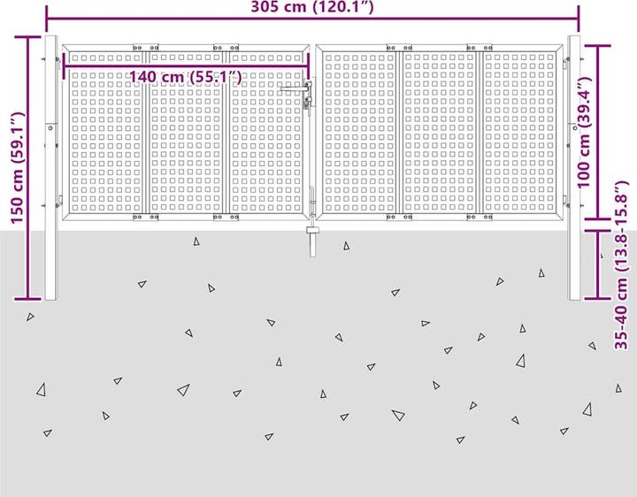 Image du produit vidaXL Gartentor