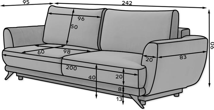Image du produit ELTAP Megis (3 places, Canapé-lit)