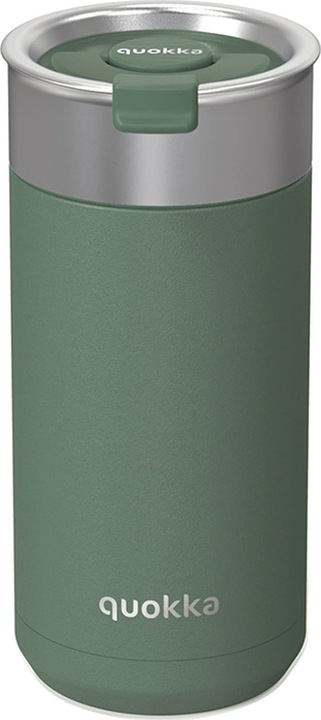Actual product image Quokka Boost Coffee Tumbler - Stainless steel thermo mug with tea strainer 400 ml (pine) (0.40 l)