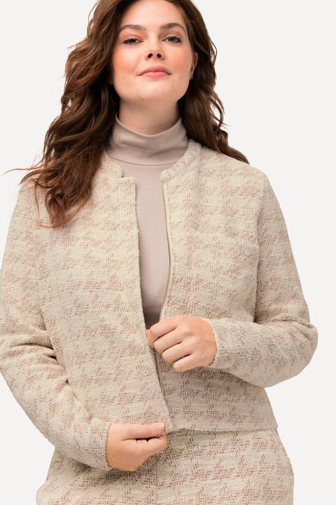 Produktbild Ulla Popken Bouclé-Jacke, Oversized, Stehkragen (46, 48)