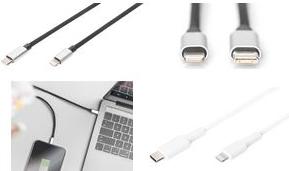 Produktbild Digitus Daten- / Ladekabel, USB-C - Lightning, MFI (1 m, USB 2.0, 60 W)