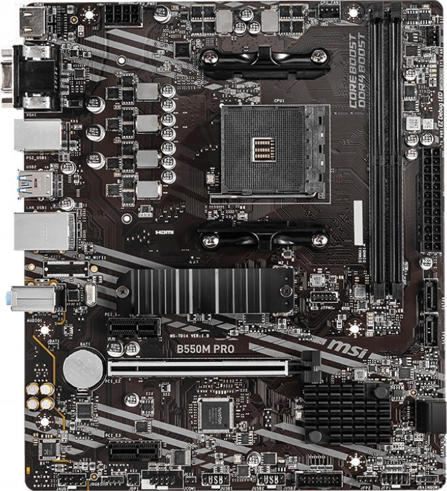 Produktbild MSI B550M PRO (AM4, AMD B550, mATX)