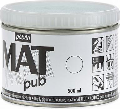 Actual product image Pebeo Acrylic Mat Pub (Turquoise blue, 500 ml)