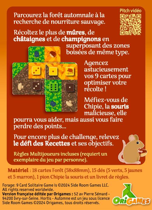 Actual product image Origames Hortis Automne (f) (French)