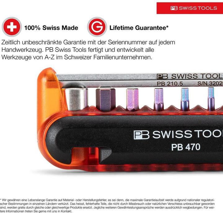 Image du produit PB Swiss Tools PB 470 CN (Clé Allen, Croix Phillips PH, Fente à visser)