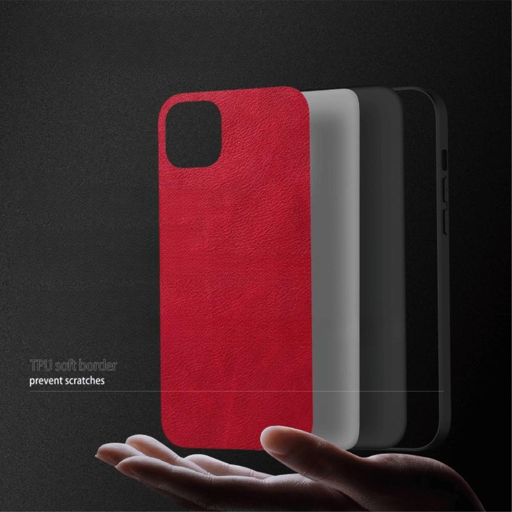Thumbnail - Cover-Discount iPhone 15 Plus - Retro Schutzhülle mit Kunstleder rot (Apple iPhone 15 Plus), Smartphone Hülle, Rot