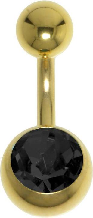 Immagine prodotto Bijouteria Piercing ventre (Acciaio chirurgico 316L, Cristallo premium, Rivestimento in PVD (colore oro))