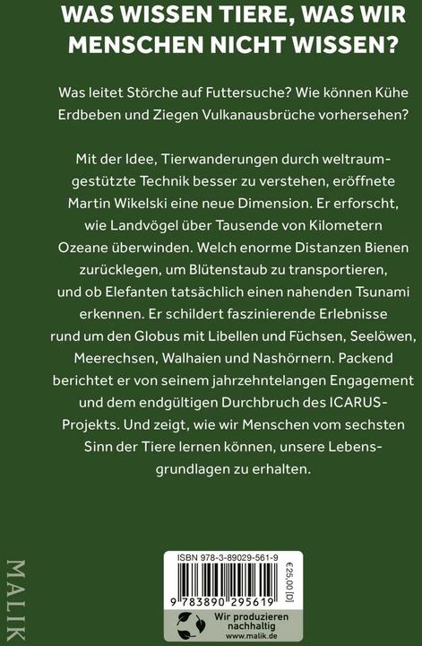 Produktbild The Internet of Animals: Was wir von der Schwarmintelligenz des Lebens lernen können (Deutsch, Martin Wikelski, 2024)