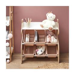Home Deco Kids, Kinderregal, Aufbewahrungsmöbel Einhorn 6 Behälter