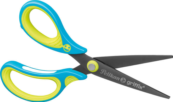 Actual product image Pelikan Scissors pointed Griffix 810296 neonfresh blue lefthanded (15 cm)
