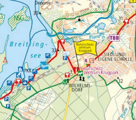 Actual product image PUBLICPRESS Cycling Map Havelland - Potsda