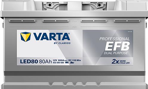 Produktbild Varta LED80 Professional DP EFB 80AH Batterie (12 V, 80 Ah)