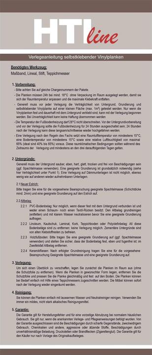 Produktbild HTI-Line Selbstklebender Vinylboden PVC- Boden