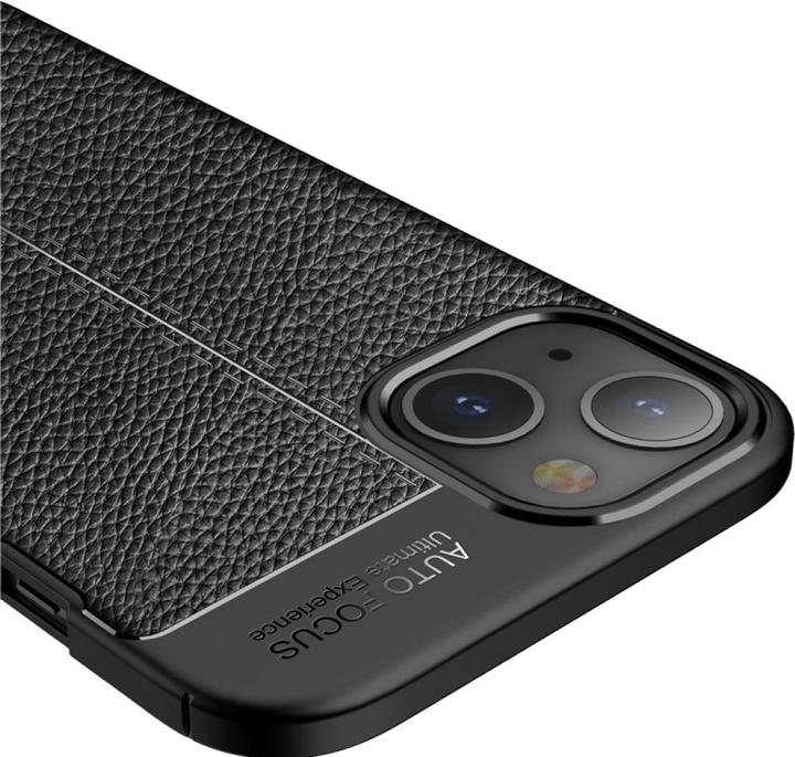 Produktbild Screenguard Apple iPhone 14 Hülle Leather Design TPU Cover (Apple iPhone 14)