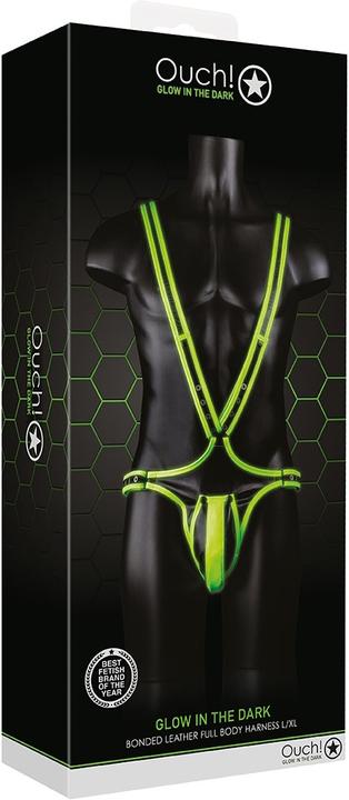 Produktbild Ouch! Full Body Harness - Glow in the Dark (L)