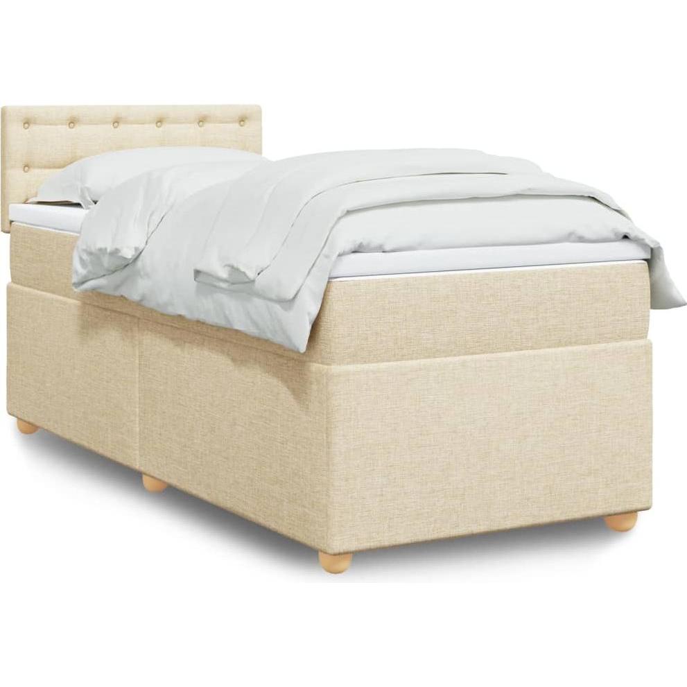 VidaXL, Bett, Bo x springbett mit Matratze 100 x 200 cm Stoff (100 x 200 cm)