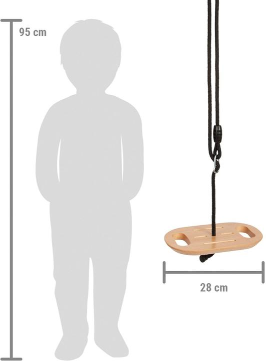 Image du produit small foot Balançoire disque en bois avec poignées Black Line