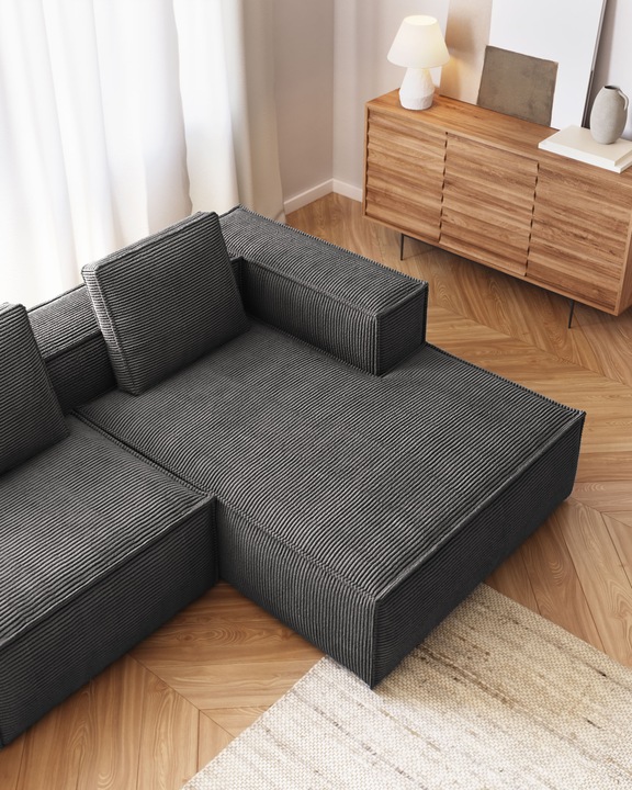 Image du produit Kave Home Blok (3 places, Canapé d'angle)