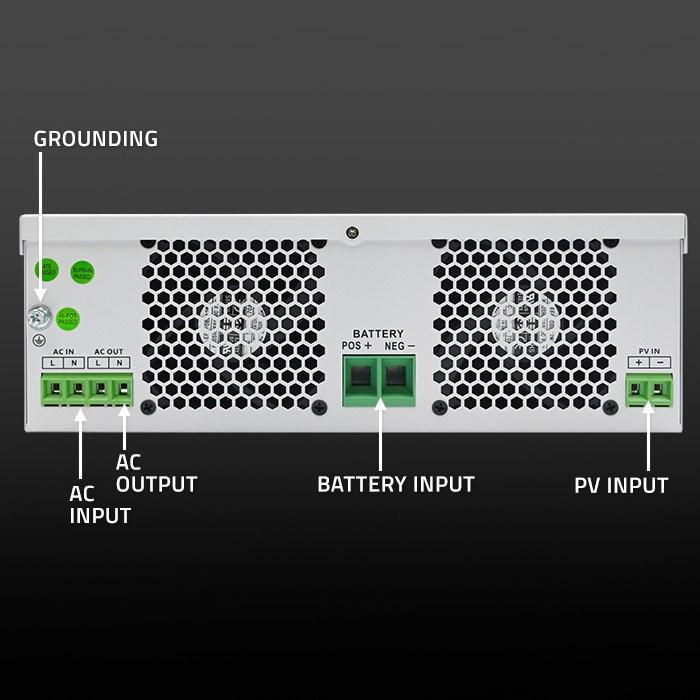 Produktbild Qoltec Hybrid Netzunabhängiger Solar-Wechselrichter 2 5 kVA | 2 5 kW | 100 A | MPPT | LCD-Anzeige |