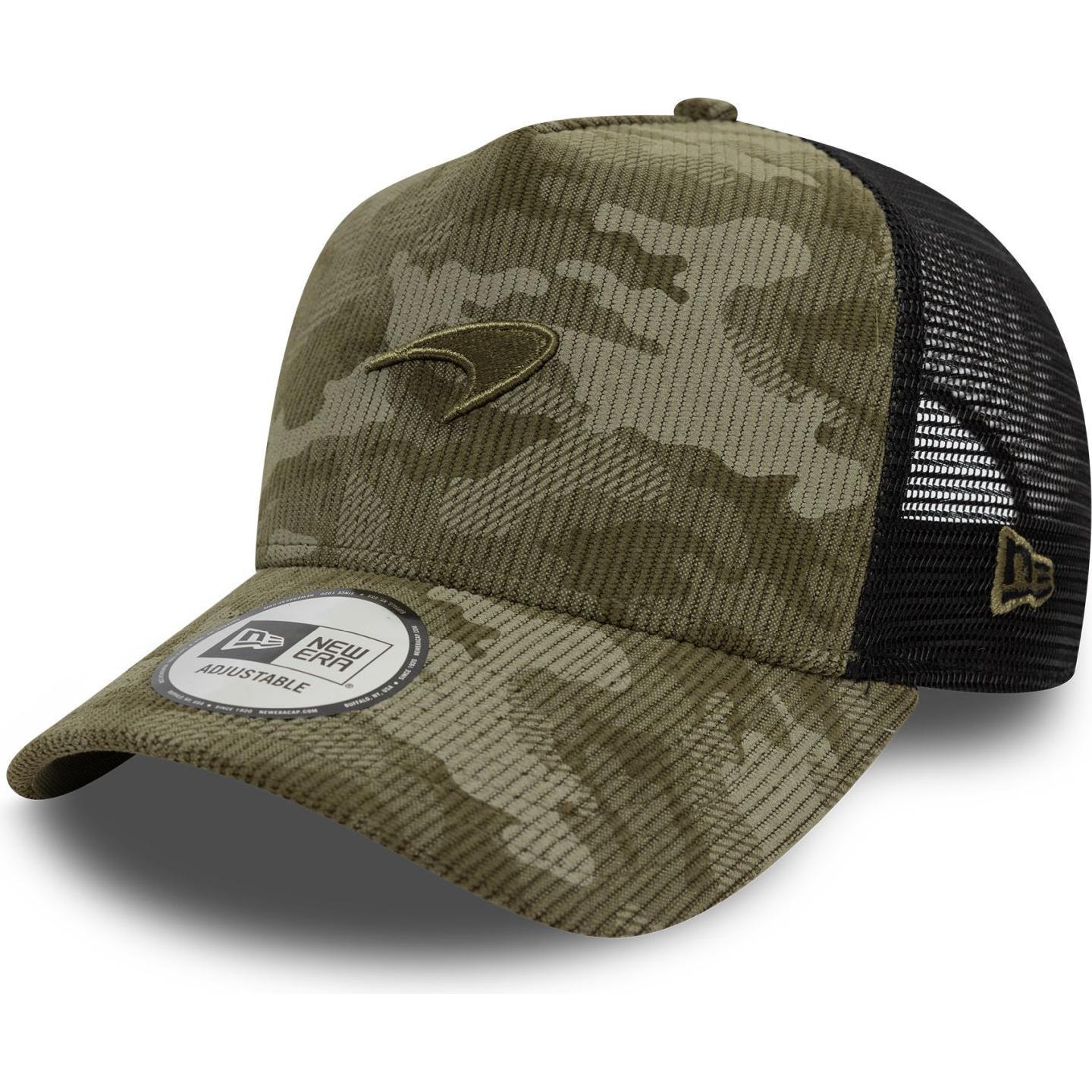 New Era, Cap, A-Frame Trucker Cap - Mclaren Racing Cord Camo Oliv
