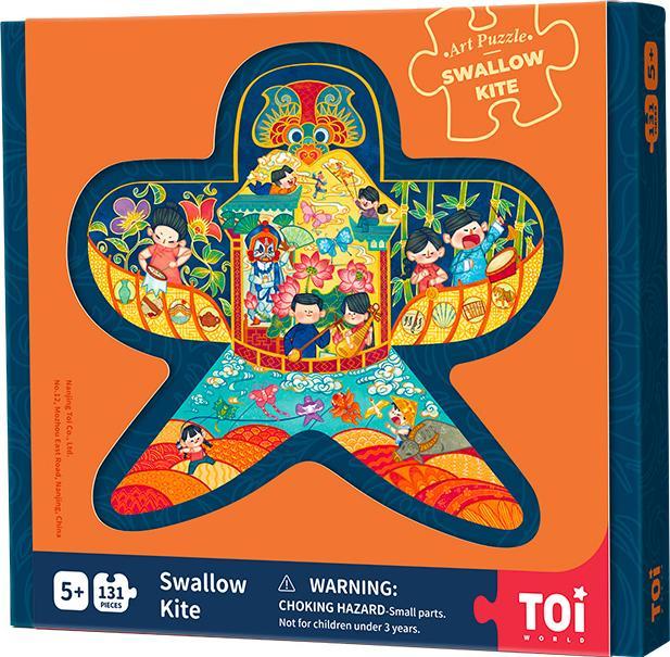 Actual product image Toi World Art Series Floor Puzzle 131 pcs. with performances from Chinese Culture - Kite - 5+ Years (131 pieces)