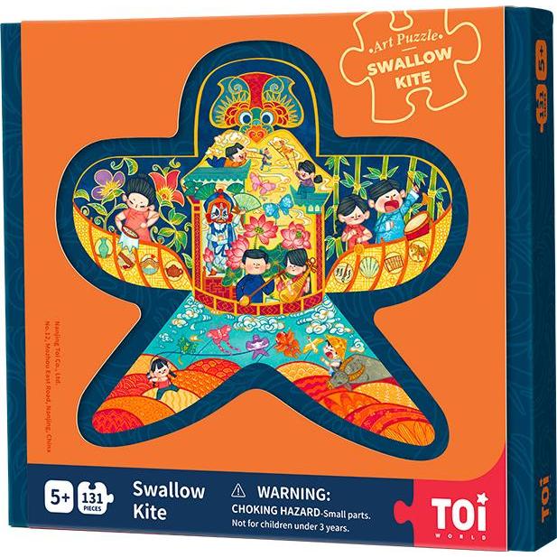 Toi World Art Series Floor Puzzle 131 pcs. with performances from Chinese Culture - Kite - 5+ Years