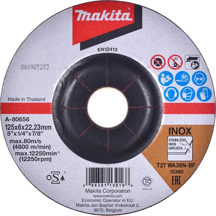 Actual product image Makita 40V 125mm Cordless Angle Grinder GA013GZ (125 mm)