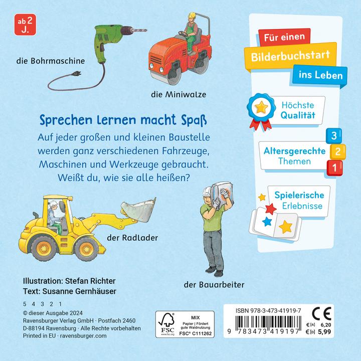 Image du produit Ravensburger Mon dictionnaire d'images : sur le chantier de construction (Allemand)