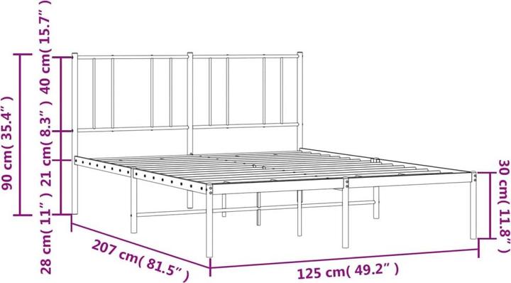 Image du produit vidaXL Bettgestell (120 x 200 cm)