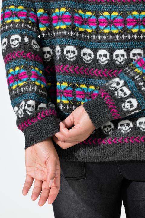 Produktbild Angel of Style Strickjacke, oversized, Totenköpfe, Ballon-Langarm (50, 52)