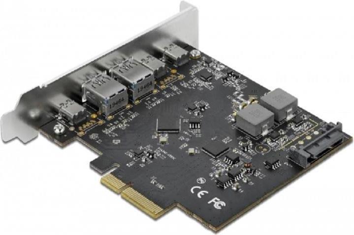 Produktbild Delock PCI-Express-Karte USB 3.1 Gen2 - 3x USB-C + 2x USB-A
